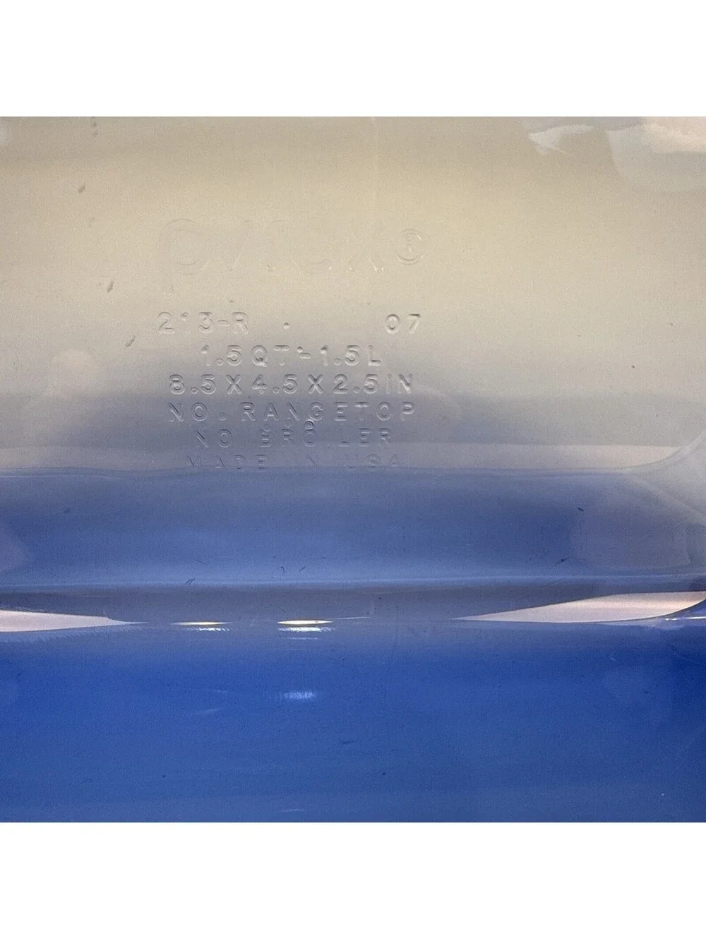 Pyrex Cobalt Blue Glass Baking Dish – A‑15‑C 1.5Qt Rectangular Casserole Pan USA